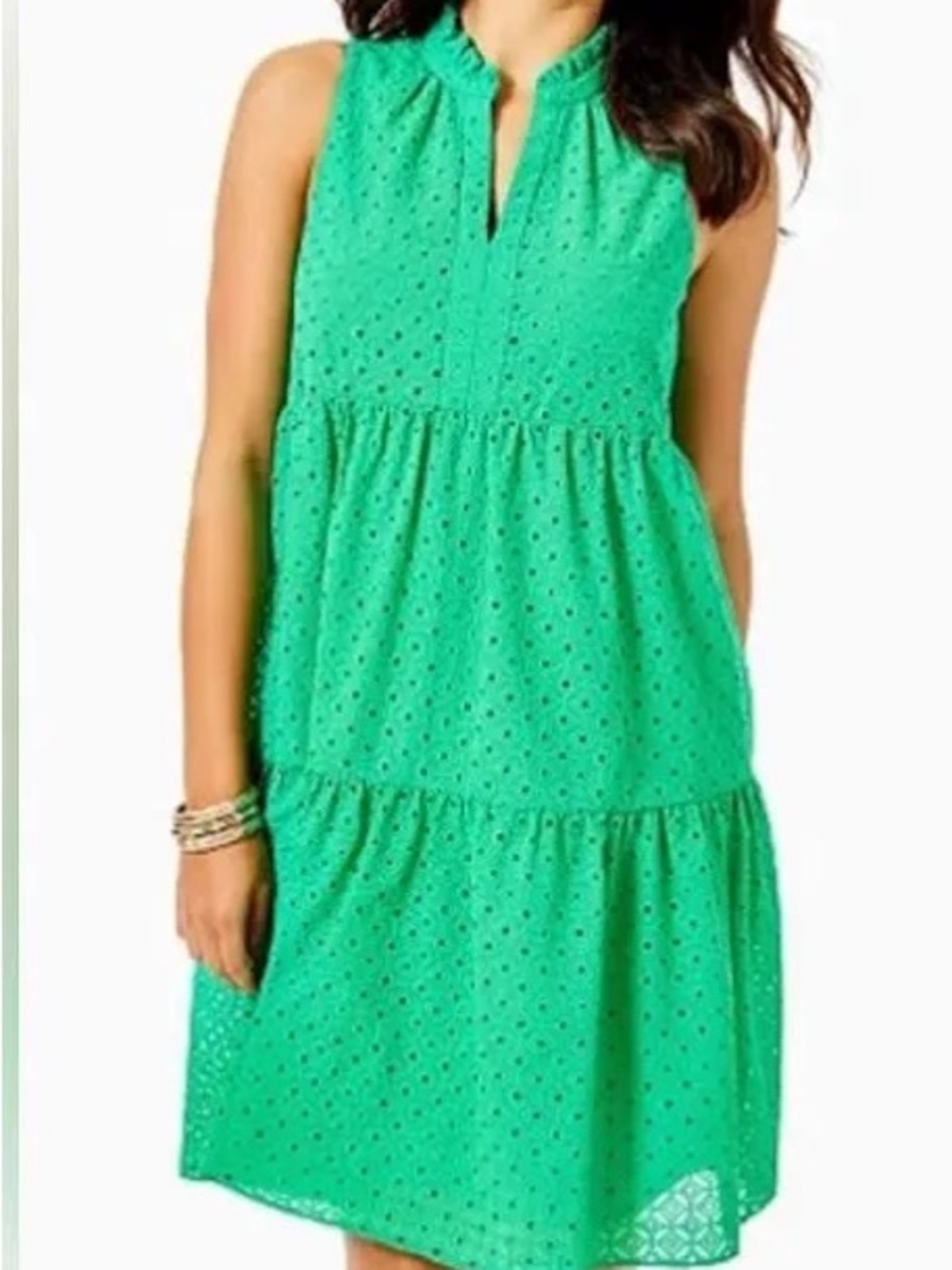 Lilly Pulitzer Novella Eyelet Swing Dress “Agave Green” (EUC)